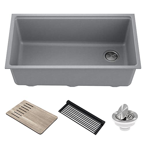 KRAUS Bellucci Gray Workstation Sink