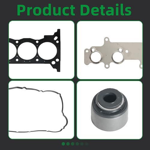 Image of Head Gasket with Bolts Set, 2.7L for Toyota Tacoma 2.7L 2694cc L4 DOHC 05-15, OE HS26357PT, HS54534, HGB954, HB170, GS33402, HBK957, 81013400, ES72182, 100-01506, MM23493(44pcs)