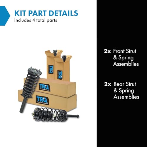 Image of TRQ Front and Rear Strut & Coil Spring Assembly Set Driver & Passenger Sides Compatible with 98-02 Honda Accord