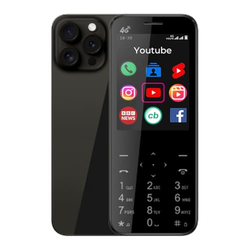 Image of IKALL I1 - 4G Touch & Type Phone with 2.8 inch HD+ Screen, 2GB RAM, 16GB Storage, WiFi, (Pre-Loaded Apps Like Whatsapp, Facebook, YouTube, Instagram) (Black)