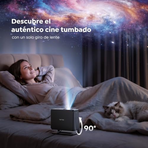 Miniatura 4 de Proyector 4K【Google TV 14.0/Official Apps/Auto Focus/Keystone】 Proyector portatil Control por Voz 1080P FHD Nativo HDR10,WiFi 6 & Bluetooth 5.3 SmartProyector para Exterior/Cine en Casa/Techo/HDMI