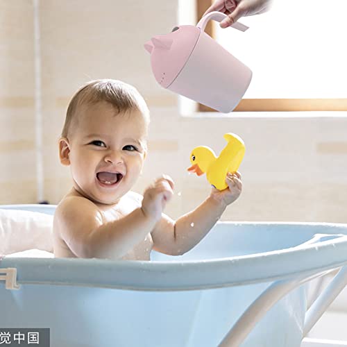 Image of Baby Rinse Cup, Cute Cartoon Cat Baby Bath Rinser Baby Rinser Pail Shampoo Rinser, Newborn Bath Shower Wash Hair Cup for Bath and Shower