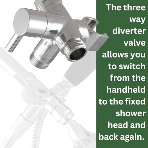 Kit de ducha combinada de 3 vías High Sierra® sin plomo, metal, válvula desviadora integrada, caudal ultra bajo de 1.5 GPM, acabado cromado miniatura 2