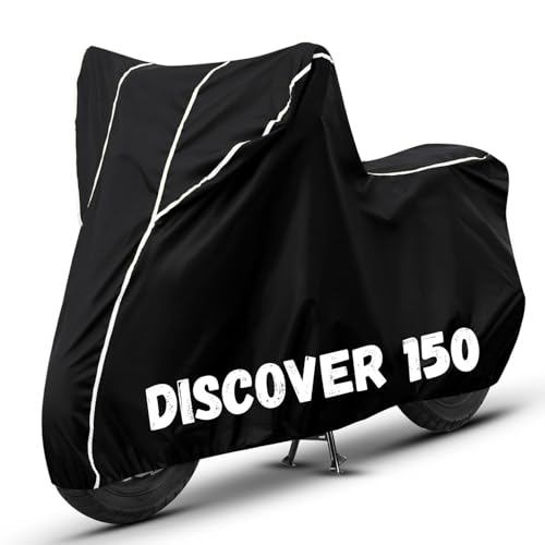 Image of Bike Cover for Discover 150 100% Waterproof, Dustproof & Scratch Resistant| Fully Bottom Elastic UV Resistant Heavy Duty Body Cover | All Weather Outdoor Use