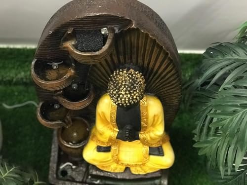 Image of Swarnhouse Decorative Water Fountain with LED Light, 2 Feet, Indoor Tabletop Waterfall for Home Office Garden (Article 3)
