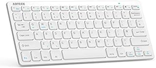 Arteck Ultra-Slim Bluetooth Keyboard Compatible with iPad 10.2-inch/iPad Air/iPad 9.7-inch/iPad Pro/iPad Mini, iPhone and Other Bluetooth Enabled Devices Including iOS, Android, Windows, Silver