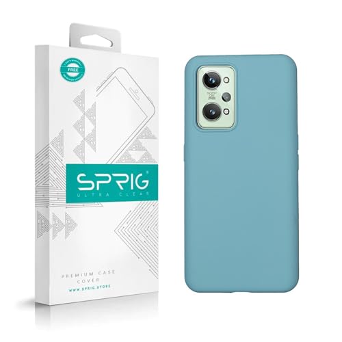Image of SPRIG Compatible with Realme GT 2 Premium SilkTone (Liquid Silicone) Back Cover Drop Tested Shock Proof Mobile Case for Men, Women, Boys and Girls with Camera Protection (Light Green)
