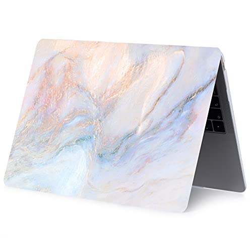 Funda MacBook Pro 15 A1990 A1707 con protector teclado mármol rosa 5