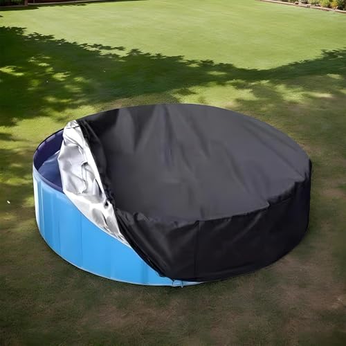 Bâche piscine ronde imperméable avec cordon de serrage thermique