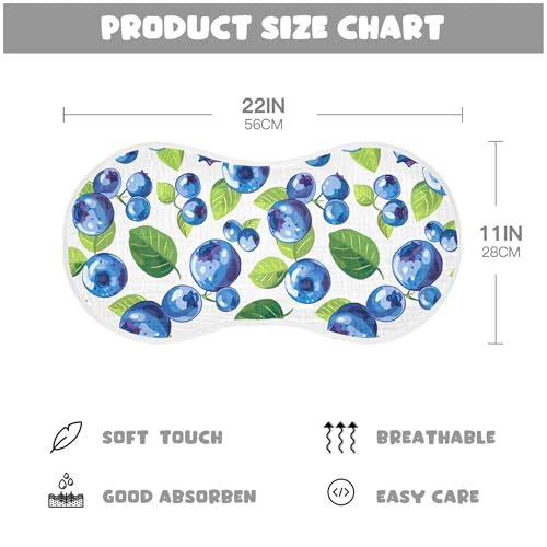 xigua Blueberries Pattern Baby Burp Cloths for Newborn Boys and Girls 1 Pack, Soft & Absorbent Cotton Baby Burp Cloth, Baby Washcloths, Newborn Towel, Burp Rags4