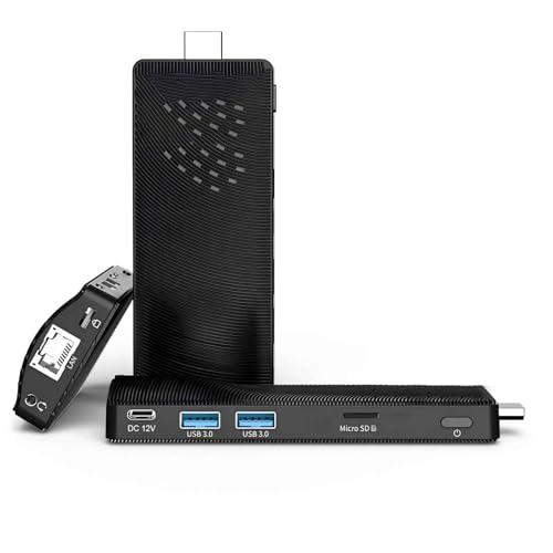 HEIGAOLAPC Mini PC Stick Win 10, Mini Ordenador de Sobremesa, Pentium N4200 4GB 64GB eMMC (1.1 GHz), Fanless Ordenador,USB 3.0 X 2, 4K 60Hz,WiFi...