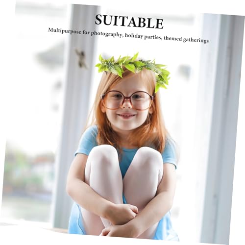 Couronne de fleurs eucalyptus pour fille en feuillage vert