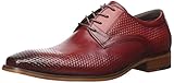 STACY ADAMS Men's Kallan Plain Toe Lace Oxford, Red, 10.5 M US