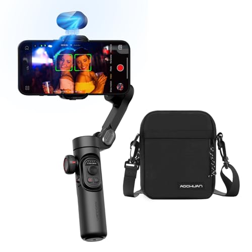 Image of AOCHUAN 3-Axis Gimbal Stabilizer for Smartphone Smart AI X XE& B10 Storage Bag