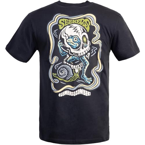 T-shirt Hermit Element Timber pour homme noir en coton durable