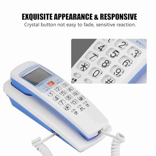Teléfono con cable blanco para oficina y hogar miniatura 5