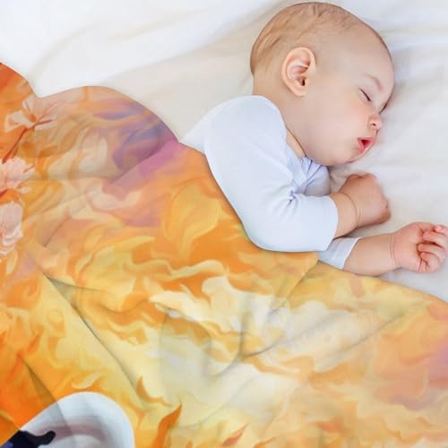 Couverture en flannel abeille douce pour canapé | Cocooning - 5