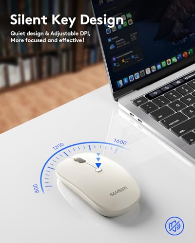 Image of Foldable Keyboard and Mouse, Samsers Folding Bluetooth Keyboard Combo, 2.4G + BT5.0 x 2, Full-Size Portable Travel Keyboard & Rechargeable Wireless Mouse for Windows Android iOS Mac OS, Starlight