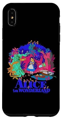 Coque iPhone XS Max Disney Alice In Wonderland antichoc motif néon coloré