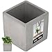 KOTARBAU® Blumentopf Grau Übertopf 20 x 20 cm für Blumen Pflanzen aus Dekorativ-Beton Quadratisch im Innen- und Außenbereich