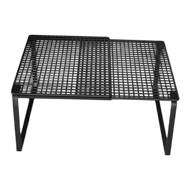 Expandable Cabinet Storage Shelf Stand Riser Pantry Home Nonslip Kitchen Organizer Rack Adjustable for Office Under Sink Cups, Black 27 to 38cm