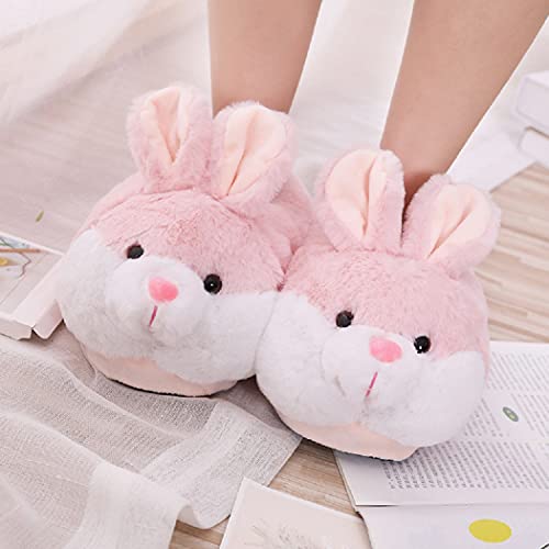HANDKEI Women's Bunny Slippers - Funny Animal Indoor Plush Slippers2