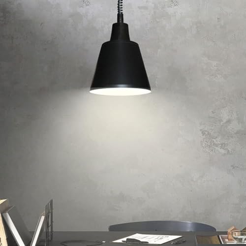 Suspension industrielle E27 avec lampes à LED en aluminium et lustre rétro - 4