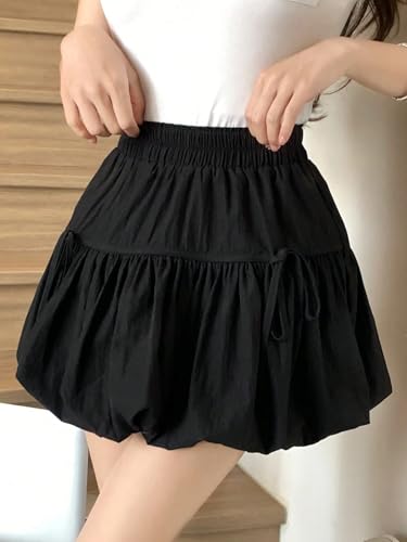 Women's Pleated Mini Skirt - Stretch Short Skirt - Comfort Fit with Bow3
