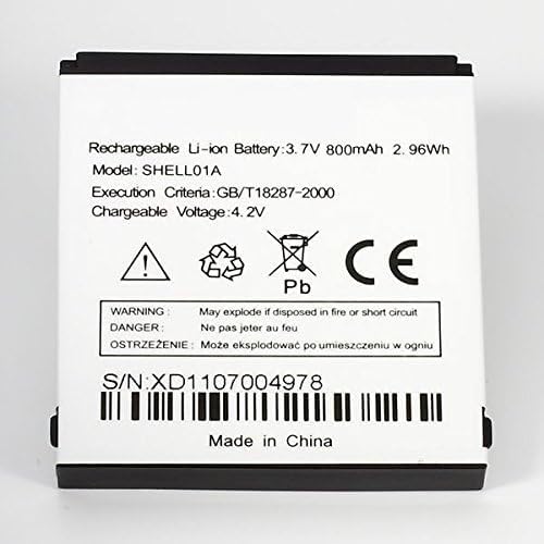 ZIDIOR Original Doro SHELL01A Battery | Compatible with Doro PhoneEasy Models 410, 520, 606, 611, 612, 631, 632, 621, 410GSM | 800mAh, 3.7V | Rechargeable Li-ion Battery