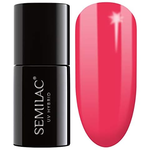SEMILAC Neon Raspberry Gel Nail Polish Cover