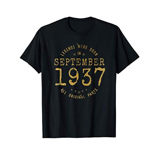 84 años Cumpleaños Las Leyendas nacen en Septiembre de 1937 Camiseta