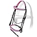 Exion Pink English Bridle for Horses | Anatomic Snaffle Noseband & Browband Jumping English Bridle with Flash | Royal English Bridle