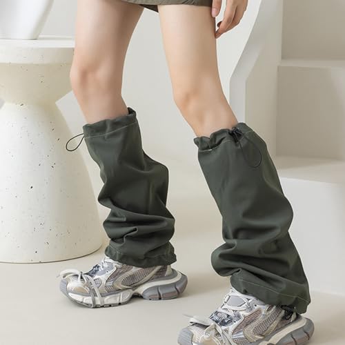Guêtres mollet amples japonaises esthétique punk cargo avec cordon de serrage