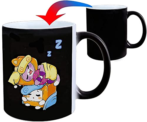 Babimarkeebei Anime Box Sleep Mug Ceramic Mug Heat Changing Coffee Mug Ceramic Heat Sensitive Color Changing Cup Beverage Mug Tea Mug Coffee Mug Digital Printing