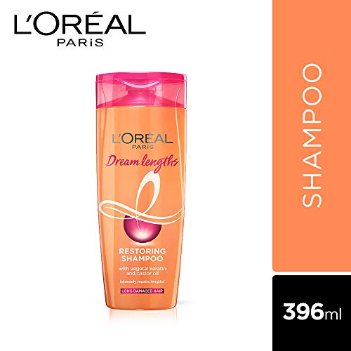 Image of L'OREAL PARIS Dream Lengths No Haircut Fresh Cream Leave-In Conditioner, 200Ml & Dream Lengths Shampoo, 396 Ml, Dry, (2 Count)