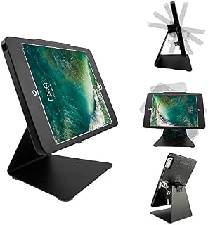 CarrieCathy Desktop Anti-Theft Security Kiosk POS Stand Holder Enclosure with Lock&Key for Tablets