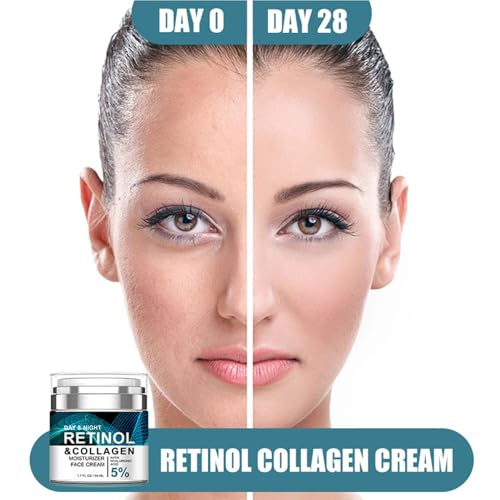 Advanced Retinol Collagen Cream for Face with 5% Hyaluronic Acid Anti-Aging Retinol Cream Anti-Wrinkle Reduce Fine Lines Lifting and Firming Cream 24-Hour Facial Care Suitable For Most Skin Types 50ml Advanced Retinol Collagen Cream for Face with 5% Hyaluronic Acid Anti-Aging Retinol Cream Anti-Wrinkle Reduce Fine Lines Lifting and Firming Cream 24-Hour Facial Care Suitable For Most Skin Types 50ml
