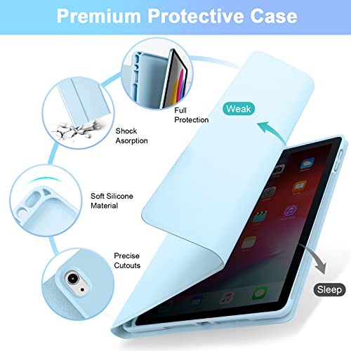 SOPPY Bluetooth Keyboard Case for New iPad 11th Gen. (A16) 11-inch 2025, 10th Generation 10.9 inch 2022 - Image 4