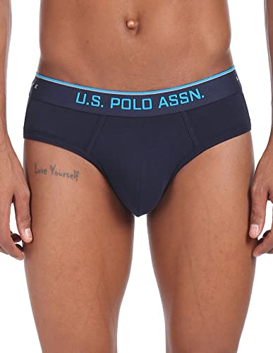 Image of U.S. Polo Assn. Mens Cotton Coolmax Solid I706 Briefs - Pack of 1