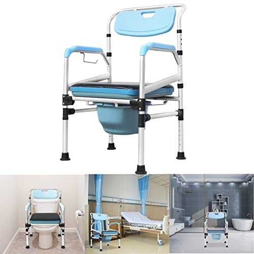 YRHome Toilettenstuhl Höhenverstellbar Toilettensitz WC-Stuhl mit...