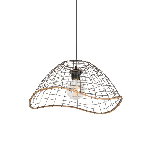 Corep Suspension bambou et métal anthracite LANKA PM D41cm.