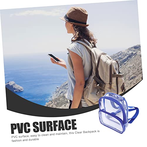 Luxshiny Clear Backpack for Lightweight Durable PVC Transparent Shoulder Bag for Travel Sports Daily Use Moderate Capacity and Easy to Mini Backpack4