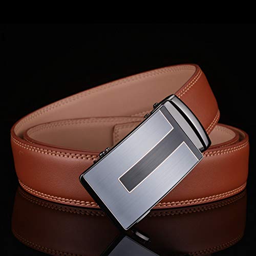 Ceinture Homme Automatique pour le Bureau et les Sorties Casual Chic en Cuir Marron