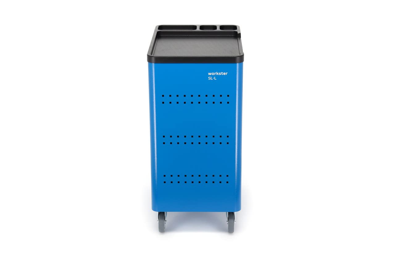 GEDORE Servante d’atelier workster smartline, Établi mobile avec 7 tiroirs et une plate-forme de travail, Tôle d’acier, Vide, WSL-L7