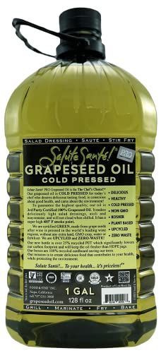 Cold Pressed Grapeseed Oil by Salute Sante! High Temperature Cook...