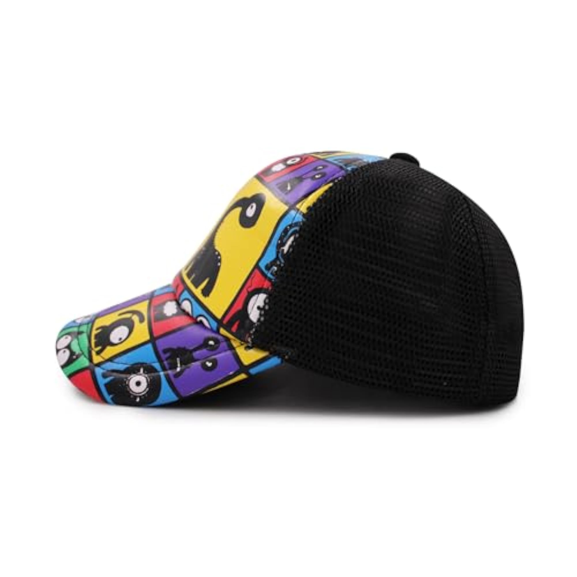 Summer Cartoon Printed Cap for Kids, Adjustable Fit