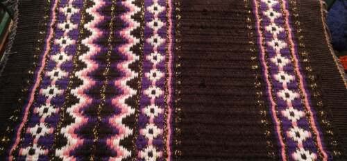 Tapis De Selle 36x34 Cm - 100% Laine Nouvelle-Zélande - Style Western - Neuf