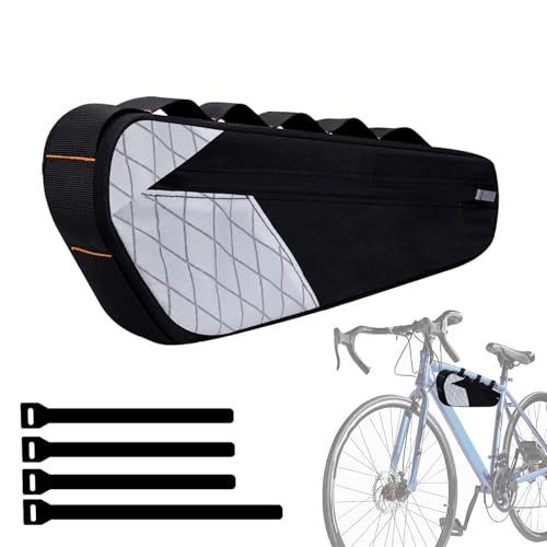 自転車用バッグ、自転車フレームバッグ, 自転車用バッグ自転車収納バッグ 自転車アクセサリー 自転車ポーチ, バイクポーチ、修理ツール用バイクトップチューブバッグ、インナーチューブ、ポンプ、テールライト