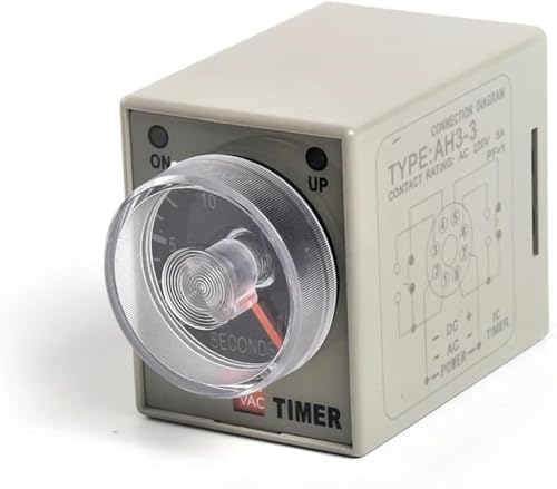 Relais de temporisation AH3-3 à large tension pour programmation de 14s à 60m - 3