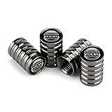 EVPRO Tire Valve Stem Caps Fit for Volvo XC90 XC60 XC40 S90 S60 Car Accessories, Metal Volvo Tire Valve Caps, Truck, Bicycle, Motorbike, Car Accessories 4 Pack (Gun Black)